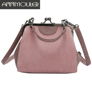 Vintage Corduroy Small Bag Shoulder Clutch Messenger Tote Bag