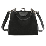 Vintage Corduroy Small Bag Shoulder Clutch Messenger Tote Bag