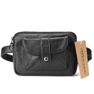 Vintage Women Waist Bag Pu Leather Fanny Pack 2 Shoulders Belt Bag