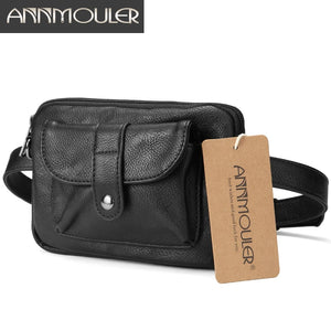 Vintage Women Waist Bag Pu Leather Fanny Pack 2 Shoulders Belt Bag