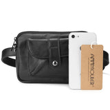 Vintage Women Waist Bag Pu Leather Fanny Pack 2 Shoulders Belt Bag