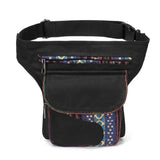 Vintage Women Waist Bag Pack Large Capacity Fanny Pack Fabric Patchwork