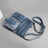 Women's Soft Leather Crossbody Bag Multi-pockets Shoulder Bag