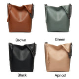 Rivet Bucket Bag Casual Wild Large Capacity Shoulder Bag Women Crossbody Bags