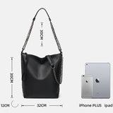 Rivet Bucket Bag Casual Wild Large Capacity Shoulder Bag Women Crossbody Bags