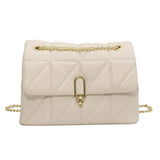 Quilted PU Leather Crossbody Bag Chain Underarm Messenger HPS1307