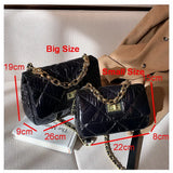 Diamond Lattice Shoulder Bag Small Square Crossbody Handbag