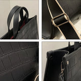 Stone Pattern Shoulder Bags For Women Tote Bags High Capacity Messenger Bag Lady