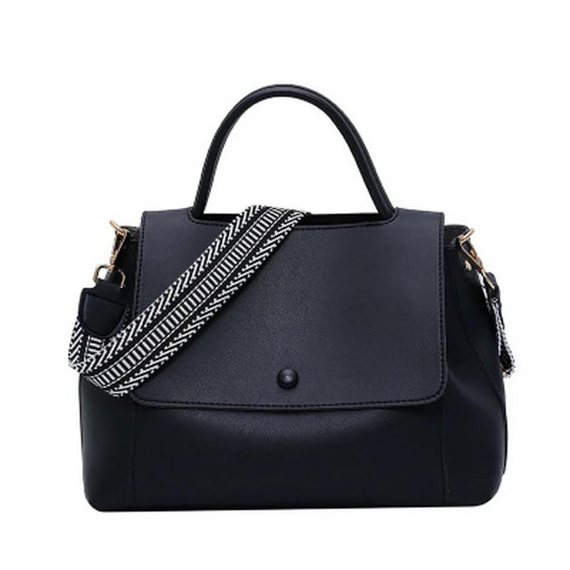 Soft PU Leather Shoulder Bag Women's High Capacity Messenger Bag