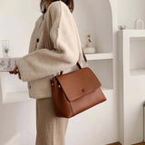 Soft PU Leather Shoulder Bag Women's High Capacity Messenger Bag