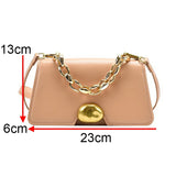 Women Lock Shoulder Bags PU Leather Crossbody Bags Solid Small Flap Bag