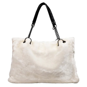 Plush Women Shoulder Bag High Capacity Totes Bags Hot Winter HPS971