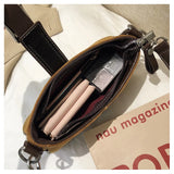 Panelled Square Canvas Shoulder Bag for Women HPS758