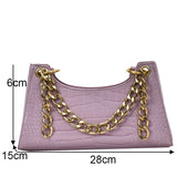 Crocodile Pattern PU Leather Women Bag Shoulder Bag Ladies HPS943