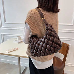 Plaid Shoulder Bag Women Handbag PU Leather Lady Hobos HPS1217