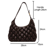 Plaid Shoulder Bag Women Handbag PU Leather Lady Hobos HPS1217