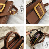 Retro PU Leather Women's Small Flap Bag Shoulder Bags