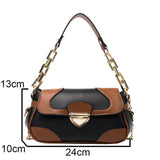Retro Panelled Small Chain Shoulder Bag Lady HPS1055