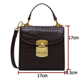 Retro Stone Pattern Shoulder Bag PU Leather Handbag Lady HPS984