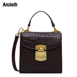 Retro Stone Pattern Shoulder Bag PU Leather Handbag Lady HPS984