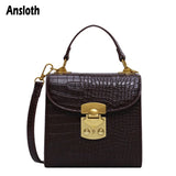 Retro Stone Pattern Shoulder Bag PU Leather Handbag Lady HPS984