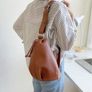 Soft Leather Crossbody Bag for Women Summer Casual Handbag