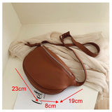 Women's Solid Waist Bag with Wide Strap, PU Leather Belt Pack
