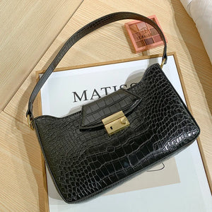 Stone Pattern PU Leather Shoulder Bags Solid Handbags Lady HPS1023