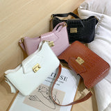 Stone Pattern PU Leather Shoulder Bags Solid Handbags Lady HPS1023
