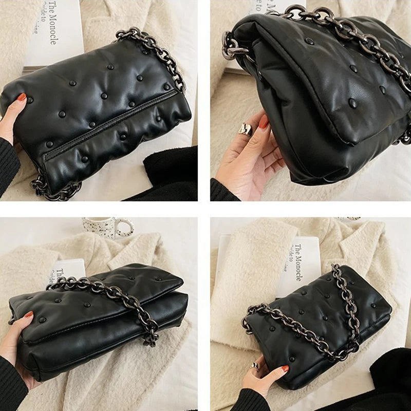 Vintage Denim Shoulder Bag Chain Handbag HPS1046