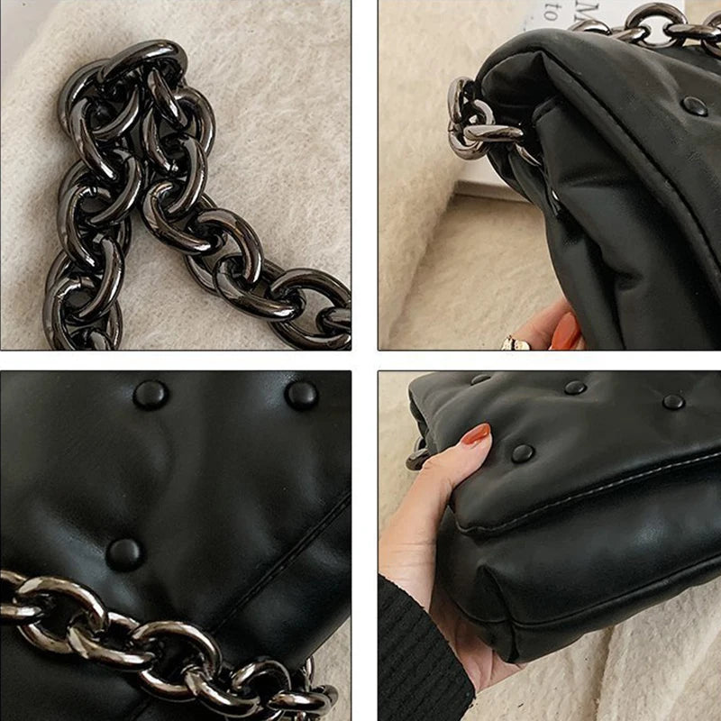 Vintage Denim Shoulder Bag Chain Handbag HPS1046