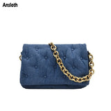 Vintage Denim Shoulder Bag Chain Handbag HPS1046