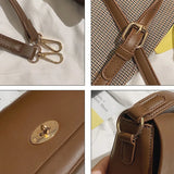 Vintage PU Leather Shoulder Bag Mini Square Lady Handbag HPS1036