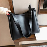 Large Capacity PU Leather Shoulder Bag Crossbody Tote