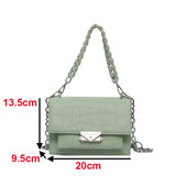 Crocodile Pattern Shoulder Bag Women Handbag PU Leather Flap Lady HPS1024