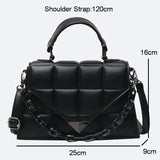 Women's Flap Bag Pu Leather Shoulder Bag Diamond Plaid Purse
