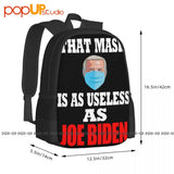 Anti Biden Mask Useless Joe Biden Backpack Large Capacity Softback Art Print