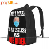 Anti Biden Mask Useless Joe Biden Backpack Large Capacity Softback Art Print
