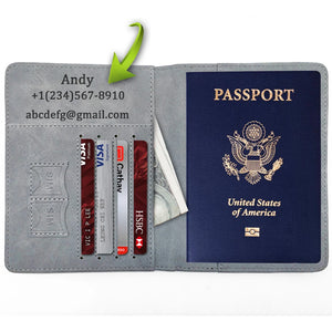 Anti-Lost Passport Cover Travel Wallet Holder Men Women Gift