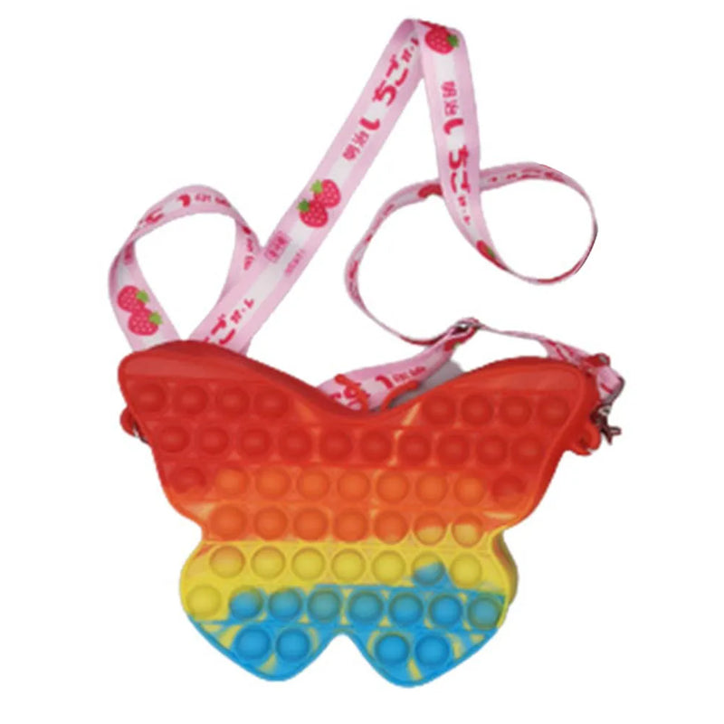 Anti-Stress Silicone Push Bubble Shoulder Bags for Women