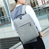 Anti Theft Enlarge Backpack USB External Charge 14-inch Laptop Men