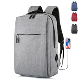 Anti Theft Enlarge Backpack USB External Charge 14-inch Laptop Men