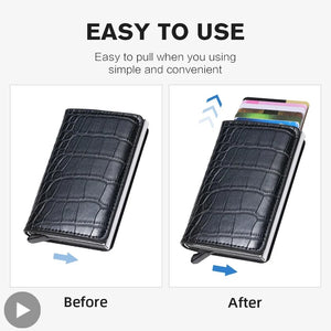 RFID Metal Business Card Holder Wallet Slim Mini Men Women Purse Cardholder