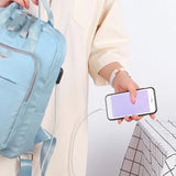 Anti Theft USB Charge Nylon Backpack Waterproof Women School Backpacks Bagpack