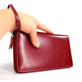 RFID Leather Lady's Wallet Large Capacity Card Pocket
