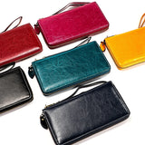 RFID Leather Lady's Wallet Large Capacity Card Pocket
