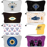 Evil Eye Printed Cosmetic Bag Travel Storage Clutch Makeup Organizer