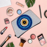Evil Eye Printed Cosmetic Bag Travel Storage Clutch Makeup Organizer