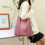 Anti-theft Women's Backpack Oxford Cloth Schoolbag