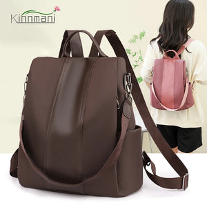 Anti-theft Women's Backpack Oxford Cloth Schoolbag